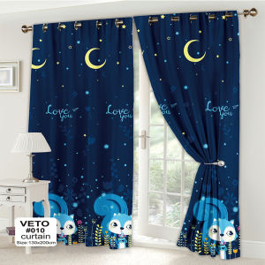 New Frosted Fabric Printing Craft Curtain Window Kurtain 130*200cm 6 Rings Per Panel