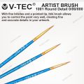 V-Tec Brush 1001 Round Detail 0 / 00 / 000  / Kuas Lukis Kecil. 