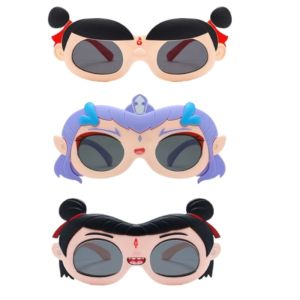 ELLIER Creative Childrens Silicone Sunglasses Nezha Soft Polarized Sunglasses Kawaii Sun Protection Photography Glasses Girls/Boys