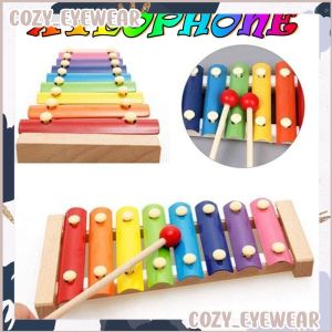 8-Note Kids Wooden Xylophone Piano Wooden MultiColor Musical Instrument Piano To Music Piece Puzzle Toy Music
