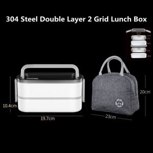 Insulation Lunch Box + Insulation Bag Fresh Lunch Lunch Box Can Be Microwave Portable