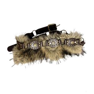 Giả Lông Vành Đai Punk Studded vòng eo Retro Kiểu Phương Tây Eo Trang Trí Thời Trang Hip Trang Trí Màu Cà Phê/Đen