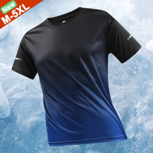 Fast Ship Summer T-Shirts Men Cool Short Sleeve TShirts Male Camping Sports Wearing Clothing Man Top Tees Quick Dry Plus Size
