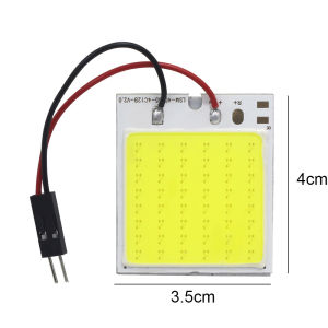 4-Pack White T10 LED Panel Lights 4W 12V for Car Interior Dome Lighting