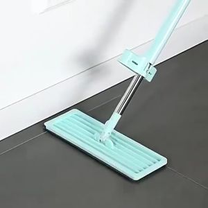 Hands-Free Lazy Mop 360 Spin Rotating Self Wash Squeeze Dry Flat Cleaning Mop Pengelap Lantai