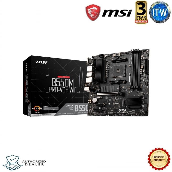 MSI B550M PRO-VDH WIFI mATX Motherboard Amd Ryzen 5000 3000 Series - Main Image