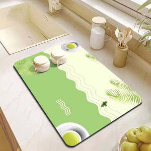 Household Non-Slip Washable Heat Insulation Table Mat Coffee Mat Kitchen Drainage Mat Bathroom Door Absorbent Mat