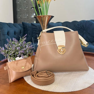 Haseena Tas Bahu Selempang Wanita Indira Tiga Ruang Bonus Dompet Kecil & Tali Panjang Trendy Korea Slingbag Women