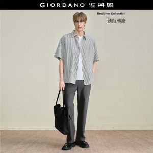 Giordano Men Men Bamboo Texture Casual Pants Free Shipping 18116808