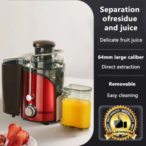 High Quality Fruit and Vegetable Juicer Juice and Residue Separation Fruit Juicer Home 2L Electric Juicer Stainless Steel Blender