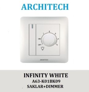 ARCHITECH INFINITY A63-K01BK09 Sakelar/SAKLAR/ DIMMER+SAKLAR / SWICTH infinity white