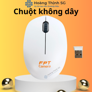 Chuột không dây FPT 2.4ghz kết nối cổng usb dùng cho đầu thu camera máy tính laptop Smart tivi - Chính hãng