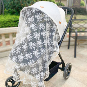 Hamshmoc Universal Baby Stroller Mosquito Net Breathable Anti-Mosquito Baby Insect Netting Cover Newborn Infant Protecter Baby Travel Essentials Stroller Accessories