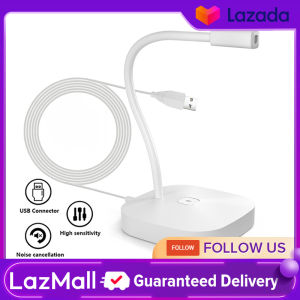 Desktop Computer Microphone USB Wired Microphone 360 Degrees Omnidirectional Condenser Mic Adjustable Neck with Mute Touch-Button Plug & Play for Computer PC Laptop Office Meeting Recording Games