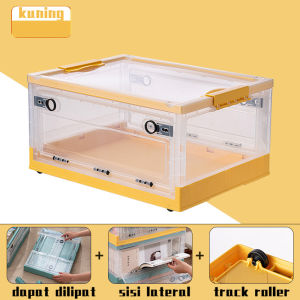 Transparan Lipat kotak/ Penylmpanan Plastlk/ penylmpanantahan lembab/ storage box Rumah Penylmpanan