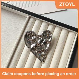 【ZTOYL】 Vàng Bạc Tone Tối Giản Trâm Không Thường Xuyên Gấp Pin Phụ Nữ Đồ Trang Sức Cho Tất Cả Các Trận đấu Và Đảng Dress