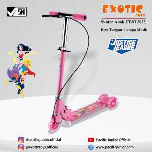 Skuter Anak EXOTIC ST 2023 Alloy Rem Tangan Musik dan Lampu