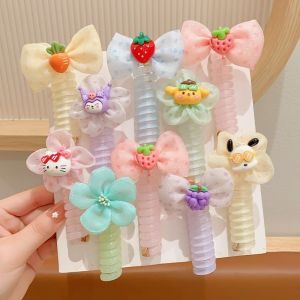 Sanrio เชือกผม Hello Kitty Kuromi My Melody ผูกผมหางม ้ ายางรัดผมสําหรับผู ้ หญิงสาวหวานอุปกรณ ์ เสริมผม