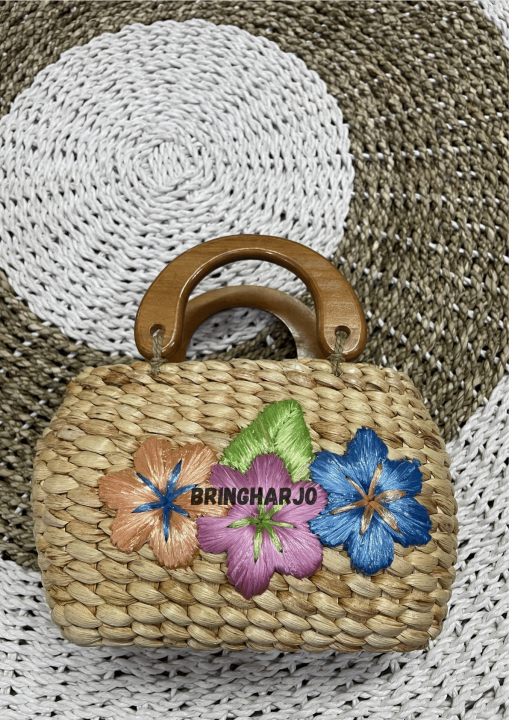 BISA COD TERMURAH tas anyaman enceng gondok/top handle bag/tas tentengan wanita/tas wanita