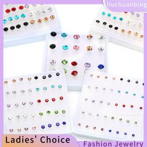 [Hot Sale Jewellery]liuchuanbing 10Pairs 20Pairs Set Rhinestone Stud Earrings Small Earrings Jewelry