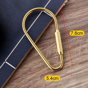 MillionGrid Đồng đơn giản Keychain với vít khóa d-hình dạng móc vòng chìa khóa Carabiner khóa Clip d-loại eo treo phụ kiện giữ chìa khóa