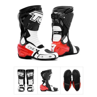 Mens Sport-Touring Motorcycle Boots【X-ONE-PRO】 TIGER TR Supersport Racing Boots for Track Day & Aggressive