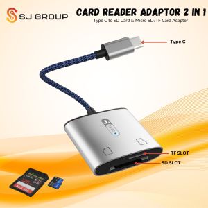 Type C to SD/TF Card Reader 2 in 1 Micro SD Adaptor OTG Adapter Tepsi MH367