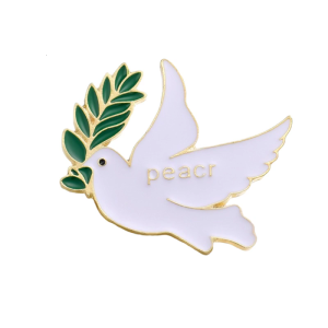Elegant Peace Doves Brooch Symbolizing Harmonies and Friendship Alloy Texture Stylish Lapel Pin for Various Occasions