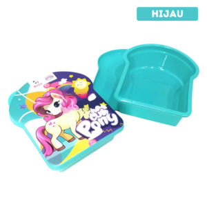 KAMJE Lunch Box Kotak Tempat Makan Bekal Mini BPA Free Karakter Bread