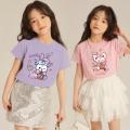PRINCESS KESLI เสื้อยืดเด็กผู้หญิง เสื้อเด็กผ้า  เสื้อยืดแขนสั้นเด็กสไตส์เกาหลี สกรีนลายการ์ตูนน่ารักใส่ได้ทั้งหญิงและชาย. 