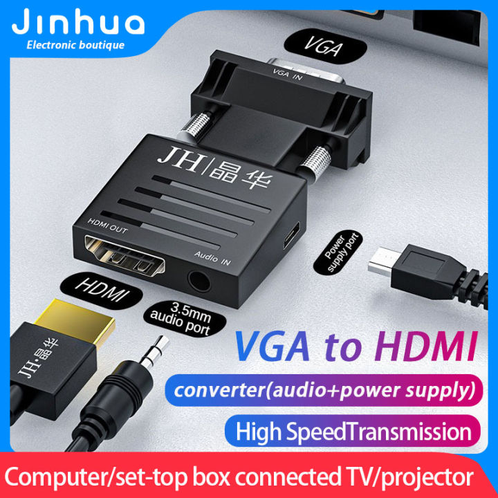 Jinhua VGA to HDMI converter (audio+power supply) high-definition video ...