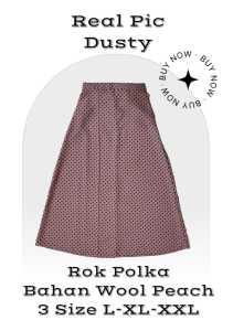 Rok Wanita Dewasa Model Terbaru Rok Polkat Span Panjang Matt Wool Peach Korea Style Model kekinian fashion viral kekinian Good Quality