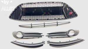 Kaly Front Bumper Center Hood Grille Cover Upper Lower Grill Fog Light Frame Fit For Ford Focus ST 2012-2014 MK3 2Z6B7