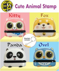 FANCY STAMP CUTIES ANIMAL WITH KEYCHAIN (NURSE SCHOOL KIDS)