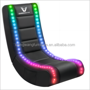 Foldable PU Leather Gaming Floor Rocking Chair Zero X Swivel Rocker Gamer Chair with Speaker Prefab House Chair