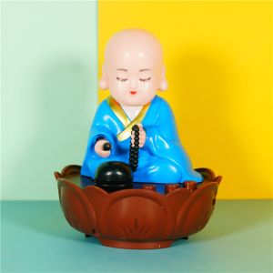 Pajangan Dashboard Mobil Biksu Buddha Nyanyi Radio Tape Budha Goyang Kepala Monk Lucu Bawa Hoki
