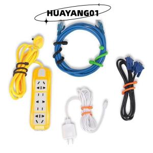 HUAYANG01 [HOT FASHION] 5PCS Silicone Zip Ties Steel Core Silicone Twisted Ties Reusable Rubber Twisted Ties Cable Ties For Organizing