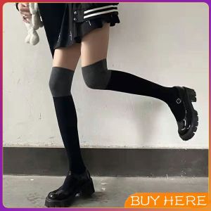 BUY HERE ถุงเท้ายาวเลยเข่า แฟชั่นโลลิต้า ถุงเท้าสาวน่ารัก Knee High Socks