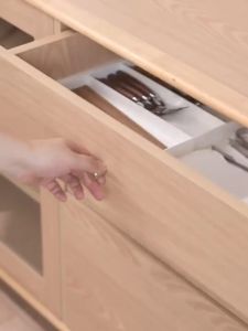 Kitchen Extendable Drawer Divider Storage Box Kitchen Organizer Tableware Desk Stationery Box