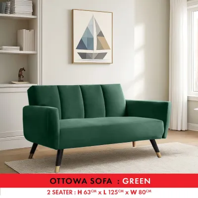 [FREE SHIPPING] KENZZO Ottawa Luxury Sofa Royal Velvet / Sofa 3 Seater / Sofa 2 seater/ Sofa Set / Sofa Mewah / Royal Blue Sofa / Royal Blue Green / Royal Grey Sofa / Velvet Sofa