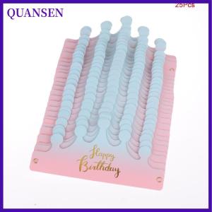 QUANSEN หมวกสุขสันต์วันเกิดแบบสร้างสรรค์หมวกมงกุฎทำมือ25ชิ้นของตกแต่งงานปาร์ตี้อุปกรณ์ประกอบสำหรับตกแต่งเค้กสำหรับเด็กผู้ใหญ่