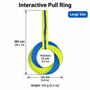 GOUPO Washable Dog Rope Toy Nylon Figure-8 Double-Loop Design Interactive Dog Toy Tear‑resistant Dog Chew Toy For Pet Training
