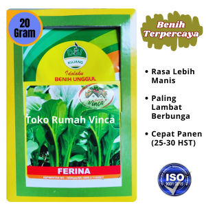 Benih Bibit Biji Sayur Sawi Manis FERINA 20g Cap Kujang Caisim Hijau