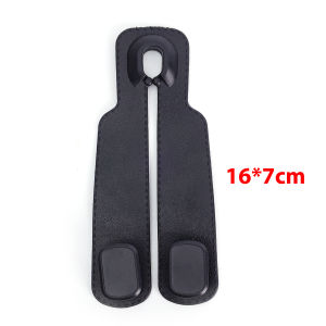 2ชิ้นตะขอเก้าอี้หลังรถหนังนิ่มที่ซ่อนอยู่ขาตั้งที่แขวนโทรศัพท์พนักพิงศีรษะที่เก็บของจัดระเบียบภายในรถยนต์อเนกประสงค์