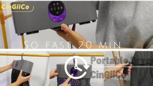 Portable Clothes Dryer Clothes Dryer Hold 12 Items Up With Time Setting、Remote Control Portable Dryers For Laundry Apartments RV Travel Low noise、Energy Saving (Grey)