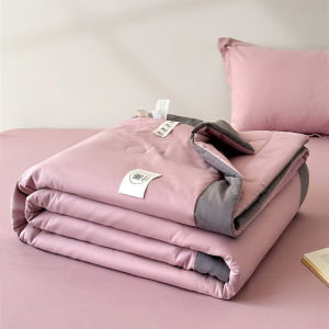 Dansunreve Summer Quilt Blanket Hotel Style Thin Quilt Soft Air Conditioning Comforter White/Green/Blue/Purple/Pink