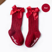 Mumystation Baby knee socks Newborn toddler non-slip socks Girl fashion Bows Long Tube Socks