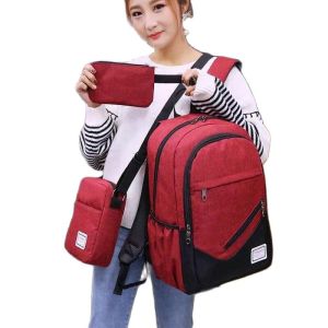 VIVIBAGS # 1230 FASHIONS BAG CANVAS MATERIAL  3N1 SCHOOL BAGPACK   FOR MEN