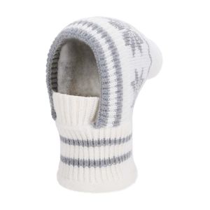 COUPLECOL Lớp lót bằng vải nỉ. Mũ trùm đầu dệt kim Vải Jacquard họa tiết bông tuyết Bảo vệ tai. Mũ len kèm khăn quàng cổ Khăn giữ ấm cổ chống tuyết Vải dệt kim co giãn Khẩu trang giữ ấm Các hoạt động ngoài trời.