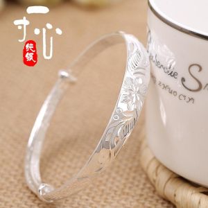 Authentic silver bracelet 999 sterling silver female mother the elderly mother-in-law elders birthday gift silver bracelet